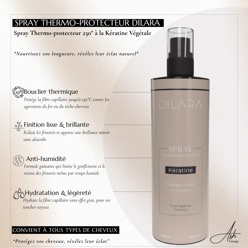 Spray Thermoprotecteur Dilara – Bouclier Protecteur jusqu’à 230°C
